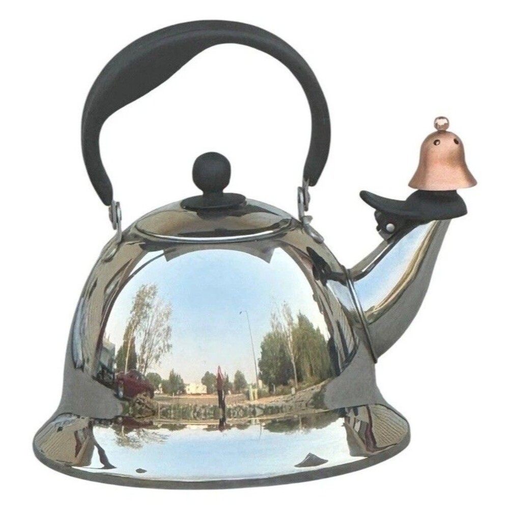 Michael Graves Bells & Whistles Stainless Steel Tea Kettle Copper Bird Whistle